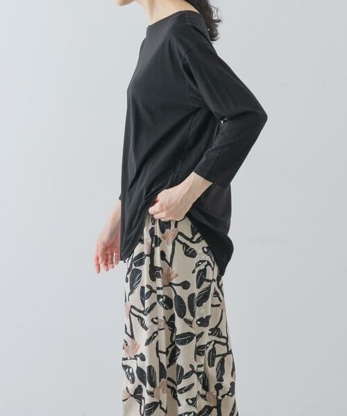 かぐれ / かぐれ Tシャツ | シフォン天竺7分袖カットソー | 詳細14