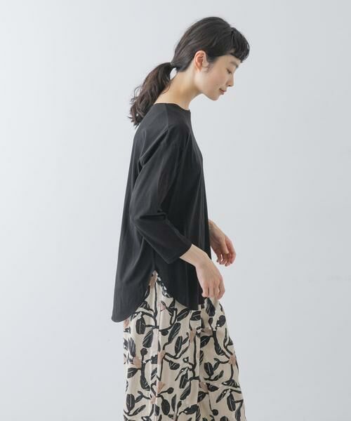 かぐれ / かぐれ Tシャツ | シフォン天竺7分袖カットソー | 詳細17