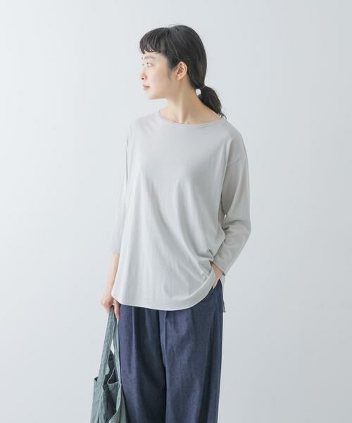 かぐれ / かぐれ Tシャツ | シフォン天竺7分袖カットソー | 詳細23