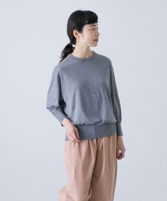 かぐれ / かぐれ ニット・セーター | コットンエアリー7分袖プルオーバー