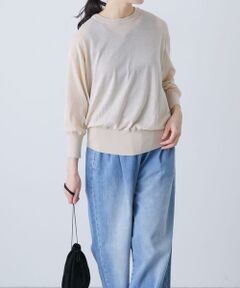 かぐれ / かぐれ ニット・セーター | コットンエアリー7分袖プルオーバー