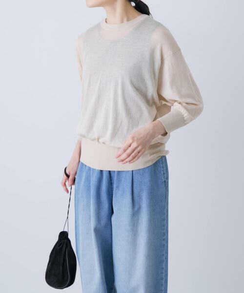かぐれ / かぐれ ニット・セーター | コットンエアリー7分袖プルオーバー | 詳細25