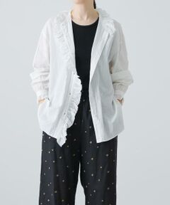 かぐれ / かぐれ シャツ・ブラウス | コットンリネンフリルカラーシャツ