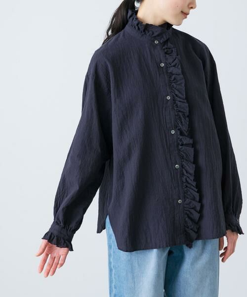 かぐれ / かぐれ シャツ・ブラウス | コットンリネンフリルカラーシャツ | 詳細13