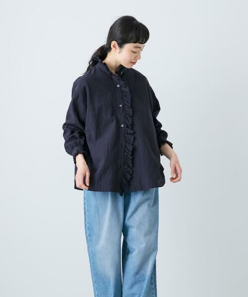 かぐれ / かぐれ シャツ・ブラウス | コットンリネンフリルカラーシャツ | 詳細3