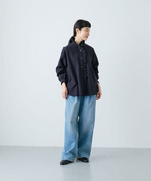 かぐれ / かぐれ シャツ・ブラウス | コットンリネンフリルカラーシャツ | 詳細5