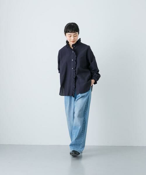 かぐれ / かぐれ シャツ・ブラウス | コットンリネンフリルカラーシャツ | 詳細6