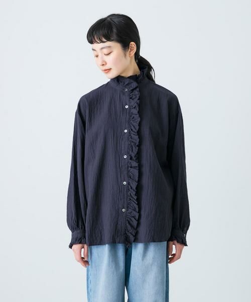 かぐれ / かぐれ シャツ・ブラウス | コットンリネンフリルカラーシャツ | 詳細8