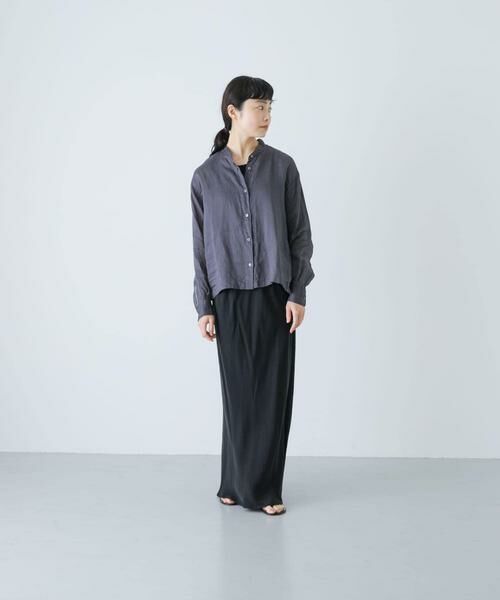 かぐれ / かぐれ シャツ・ブラウス | ラミースタンドカラーショートシャツ | 詳細2