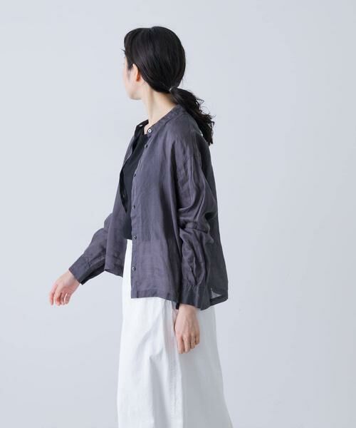かぐれ / かぐれ シャツ・ブラウス | ラミースタンドカラーショートシャツ | 詳細5