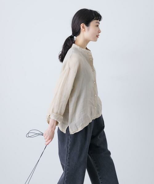 かぐれ / かぐれ シャツ・ブラウス | ラミースタンドカラーショートシャツ | 詳細12