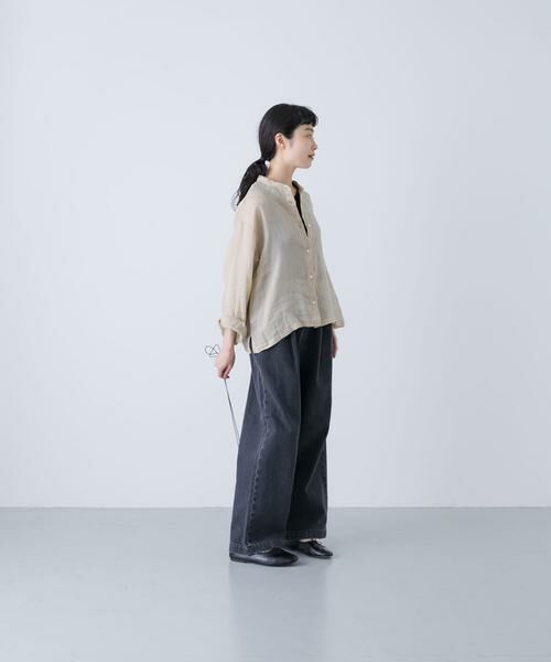 かぐれ / かぐれ シャツ・ブラウス | ラミースタンドカラーショートシャツ | 詳細13