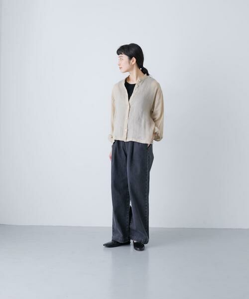 かぐれ / かぐれ シャツ・ブラウス | ラミースタンドカラーショートシャツ | 詳細15