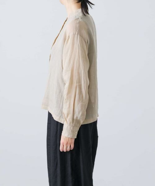 かぐれ / かぐれ シャツ・ブラウス | ラミースタンドカラーショートシャツ | 詳細17