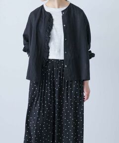 かぐれ / かぐれ シャツ・ブラウス | コットンリネンワッシャーフリルブラウス
