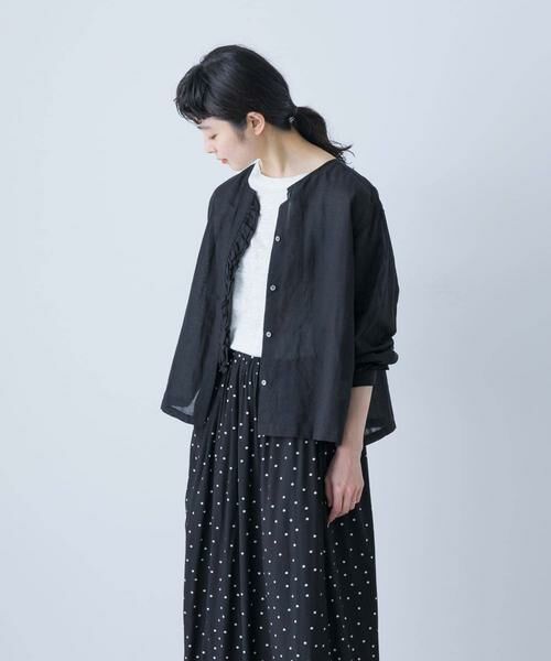 かぐれ / かぐれ シャツ・ブラウス | コットンリネンワッシャーフリルブラウス | 詳細1