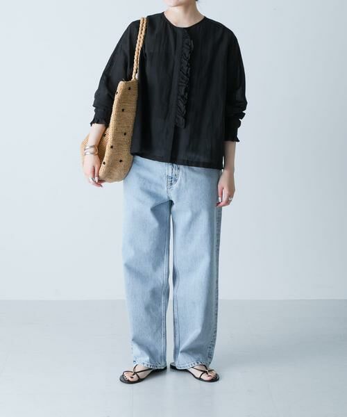 かぐれ / かぐれ シャツ・ブラウス | コットンリネンワッシャーフリルブラウス | 詳細6