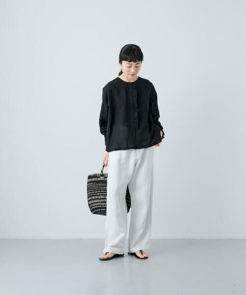 かぐれ / かぐれ シャツ・ブラウス | コットンリネンワッシャーフリルブラウス | 詳細7