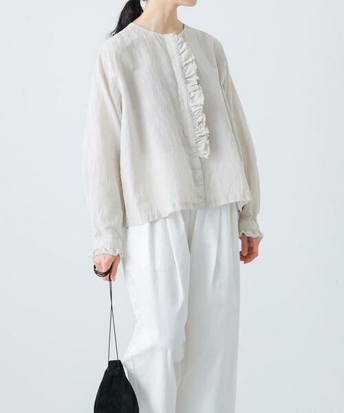 かぐれ / かぐれ シャツ・ブラウス | コットンリネンワッシャーフリルブラウス | 詳細11