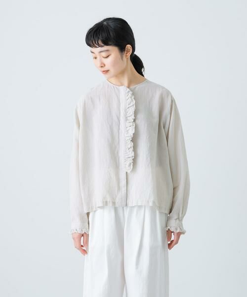 かぐれ / かぐれ シャツ・ブラウス | コットンリネンワッシャーフリルブラウス | 詳細20
