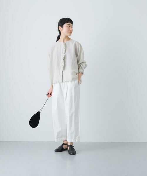 かぐれ / かぐれ シャツ・ブラウス | コットンリネンワッシャーフリルブラウス | 詳細15