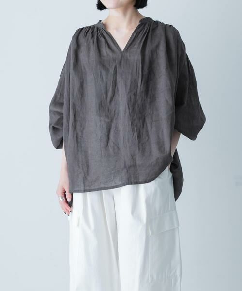 かぐれ / かぐれ シャツ・ブラウス | リネンスモックブラウス | 詳細1