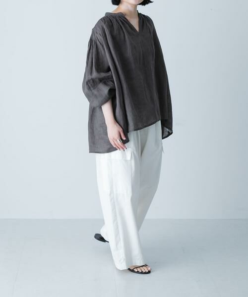 かぐれ / かぐれ シャツ・ブラウス | リネンスモックブラウス | 詳細3