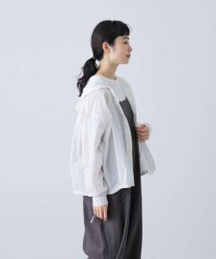 かぐれ / かぐれ シャツ・ブラウス | コットンシルクシアーフーディシャツ