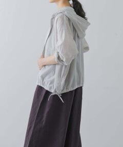 かぐれ / かぐれ シャツ・ブラウス | コットンシルクシアーフーディシャツ