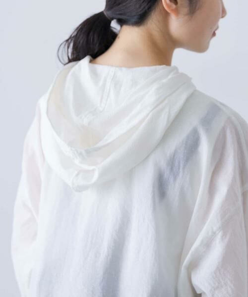 かぐれ / かぐれ シャツ・ブラウス | コットンシルクシアーフーディシャツ | 詳細11