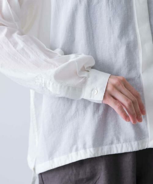 かぐれ / かぐれ シャツ・ブラウス | コットンシルクシアーフーディシャツ | 詳細12