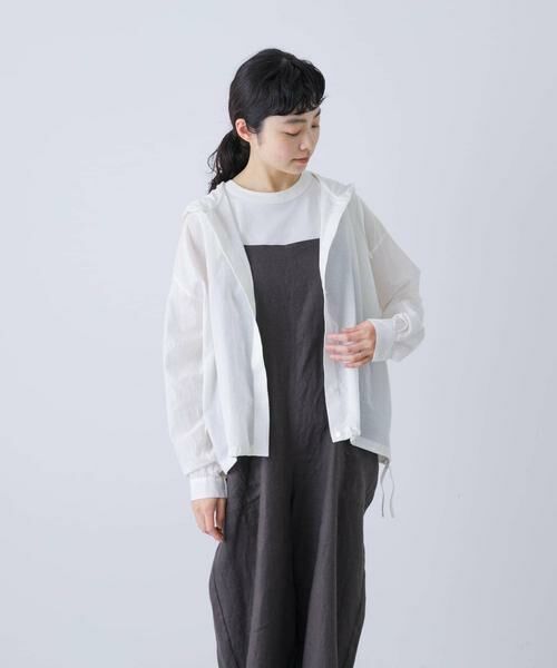 かぐれ / かぐれ シャツ・ブラウス | コットンシルクシアーフーディシャツ | 詳細2