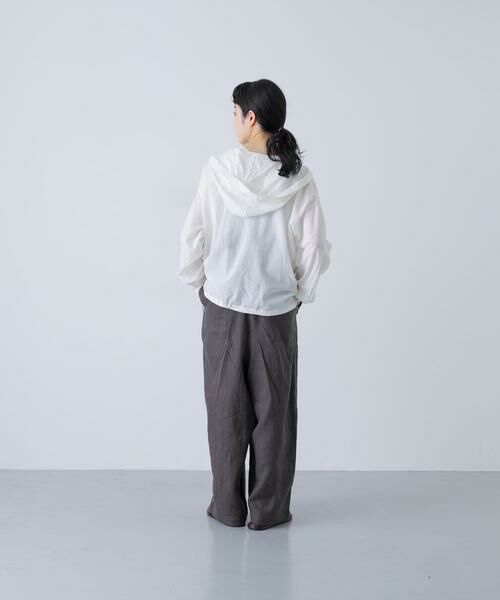 かぐれ / かぐれ シャツ・ブラウス | コットンシルクシアーフーディシャツ | 詳細6