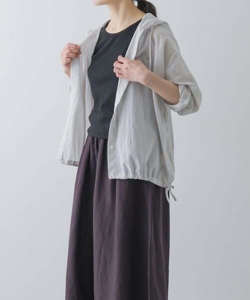 かぐれ / かぐれ シャツ・ブラウス | コットンシルクシアーフーディシャツ | 詳細25