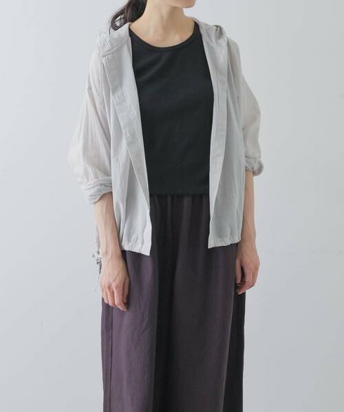 かぐれ / かぐれ シャツ・ブラウス | コットンシルクシアーフーディシャツ | 詳細26