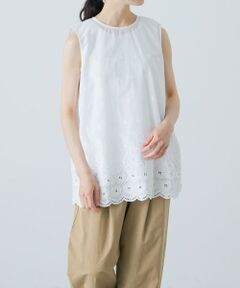 刺繍ノースリーブプルオーバー