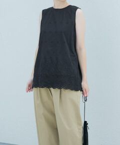 かぐれ / かぐれ シャツ・ブラウス | 刺繍ノースリーブプルオーバー