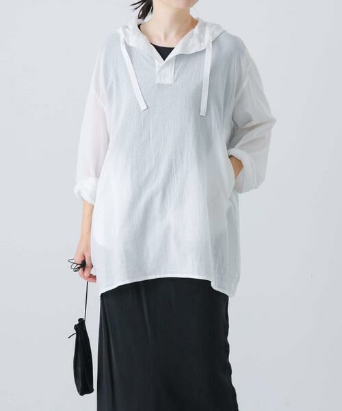 かぐれ / かぐれ シャツ・ブラウス | シアーフーディチュニック | 詳細13