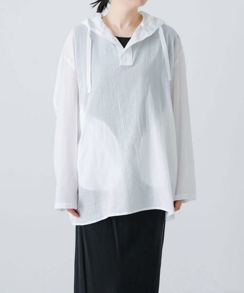 かぐれ / かぐれ シャツ・ブラウス | シアーフーディチュニック | 詳細17