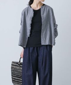 かぐれ　新品　半袖　リネンフレアブラウス　ベージュ かぐれ 新品 半袖 リネンフレアブラウス ベージュ - メルカリ