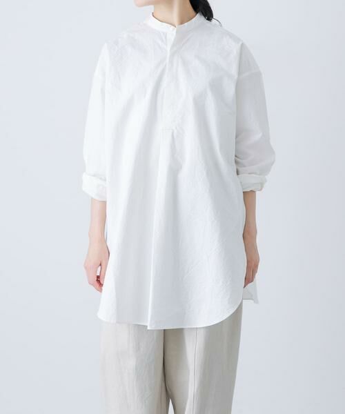 かぐれ/かぐれ Cotton tunic shirts オフホワイト FREE かぐれ/かぐれ Cotton tunic shirts オフホワイト FREE