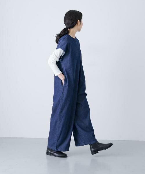 2サイズ展開』デニムワイドオールインワン （サロペット