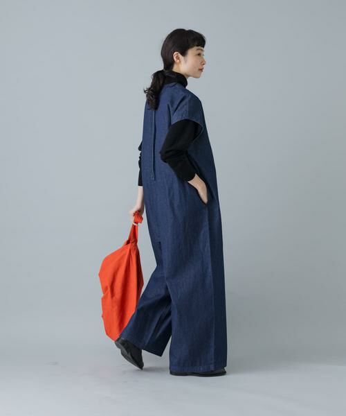 2サイズ展開』デニムワイドオールインワン （サロペット