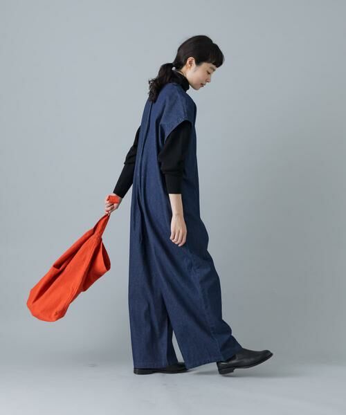 2サイズ展開』デニムワイドオールインワン （サロペット