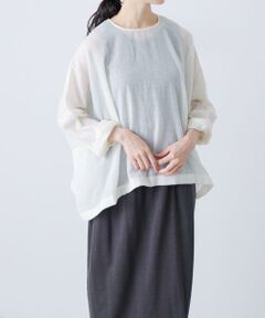 かぐれ / かぐれ シャツ・ブラウス | ウールガーゼワイドプルオーバー