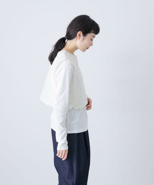 かぐれ / かぐれ ベスト | ドット刺繍ウールガーゼビブ | 詳細1