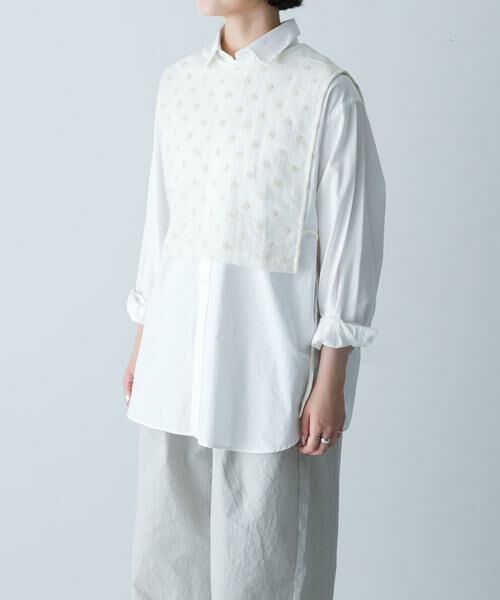 かぐれ / かぐれ ベスト | ドット刺繍ウールガーゼビブ | 詳細5