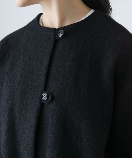 ウールクルーネックジャケット （ノーカラージャケット）｜かぐれ / か