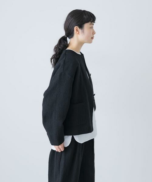 かぐれ / かぐれ ノーカラージャケット | ウールクルーネックジャケット | 詳細3