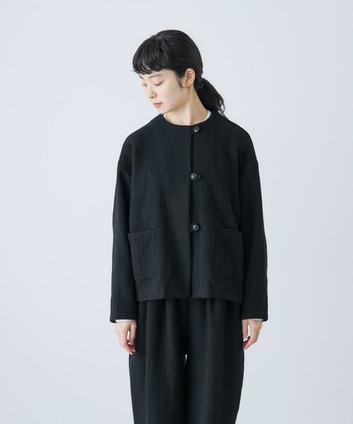 かぐれ / かぐれ ノーカラージャケット | ウールクルーネックジャケット | 詳細6
